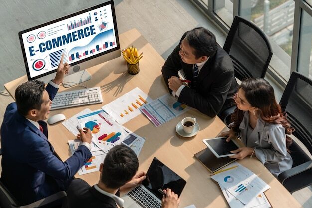 Photo ecommerce data software provide modish dashboard for sale analysis