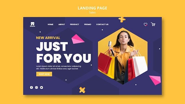 PSD sales landing page template
