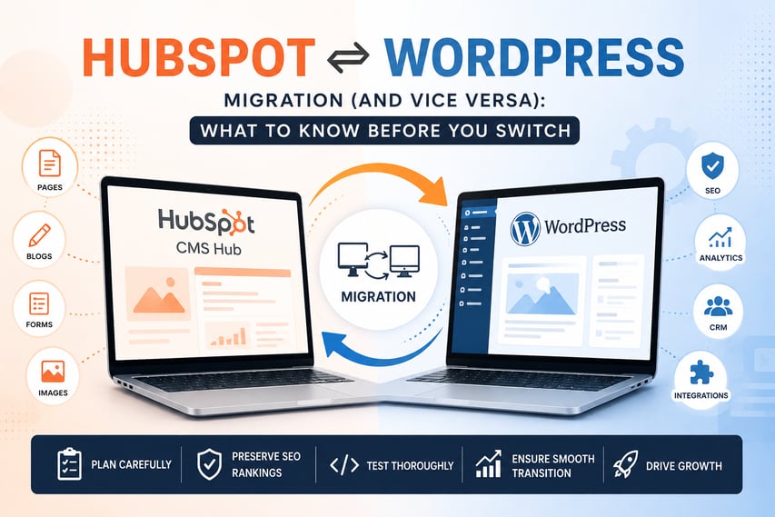 HubSpot to WordPress migration guide with SEO checklist, CMS comparison, and website migration process 